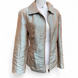 Vintage 90s Brown Metallic Color Shift Jacket